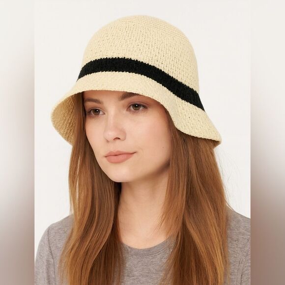 Minimalist Classic Natural Woven Summer Hat - Picture 1 of 6